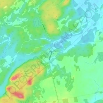 Carte topographique Morton, altitude, relief