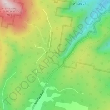 Carte topographique Grey Mares Tail, altitude, relief
