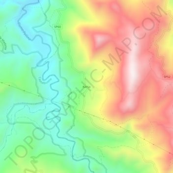 Carte topographique Karsa, altitude, relief