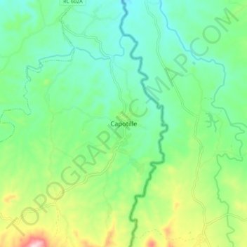 Carte topographique Capotille, altitude, relief