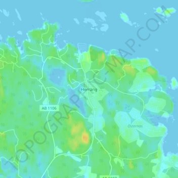 Carte topographique Herräng, altitude, relief