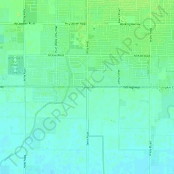 Carte topographique Panama, altitude, relief