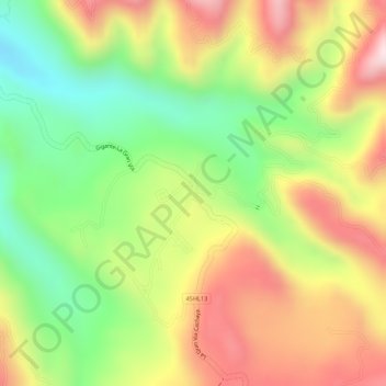 Carte topographique La Gran Via, altitude, relief