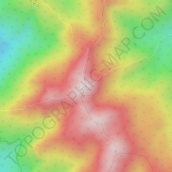 Carte topographique Gunung Angsi, altitude, relief