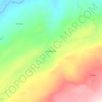 Carte topographique Dolmabahçe, altitude, relief