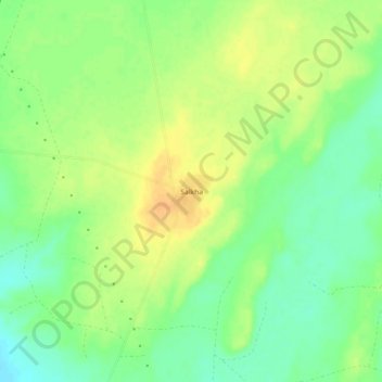 Carte topographique Salkha, altitude, relief