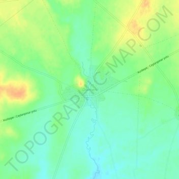 Carte topographique Dikmen, altitude, relief