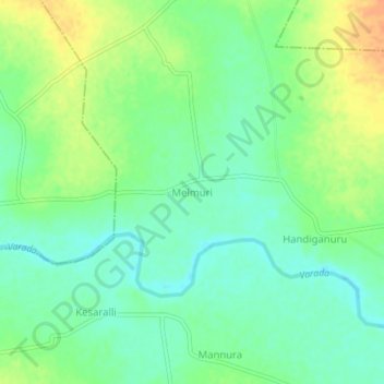 Carte topographique Melmuri, altitude, relief