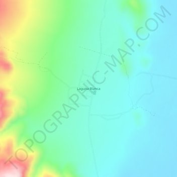 Carte topographique Laguna Blanca, altitude, relief