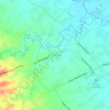 Carte topographique Aro-aldao, altitude, relief