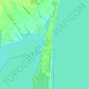 Carte topographique Rondeau, altitude, relief