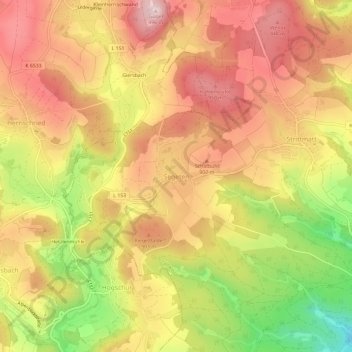 Carte topographique Segeten, altitude, relief