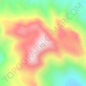 Carte topographique Mount Elephant, altitude, relief