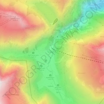 Carte topographique Sportgastein, altitude, relief