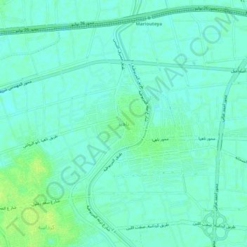 Carte topographique Nahia, altitude, relief