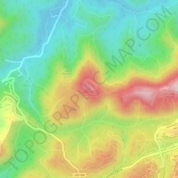 Carte topographique Morro das Pedras, altitude, relief