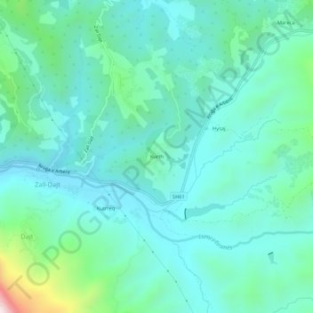 Carte topographique Kurth, altitude, relief