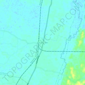 Carte topographique Baraigram, altitude, relief