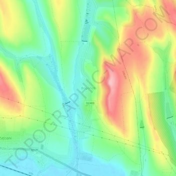 Carte topographique Bogonos, altitude, relief
