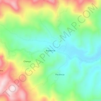 Carte topographique Bandeiras, altitude, relief