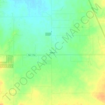 Carte topographique Potosi, altitude, relief