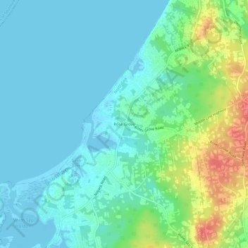 Carte topographique Rose Grove, altitude, relief