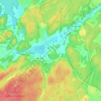 Carte topographique Lissma, altitude, relief