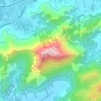 Carte topographique Morro do Lameirão, altitude, relief