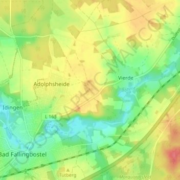Carte topographique Klint, altitude, relief
