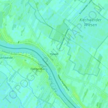 Carte topographique Howe, altitude, relief