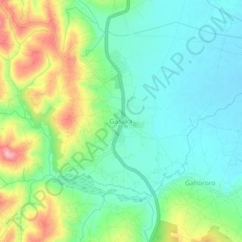 Carte topographique Gasaka, altitude, relief