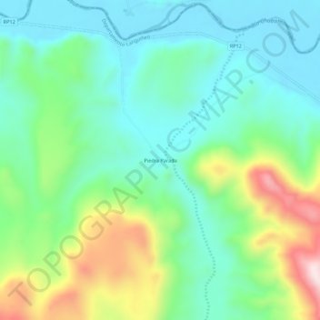 Carte topographique Piedra Parada, altitude, relief