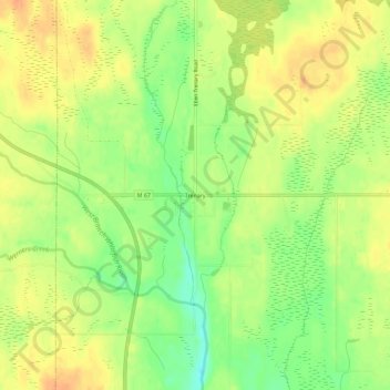 Carte topographique Trenary, altitude, relief