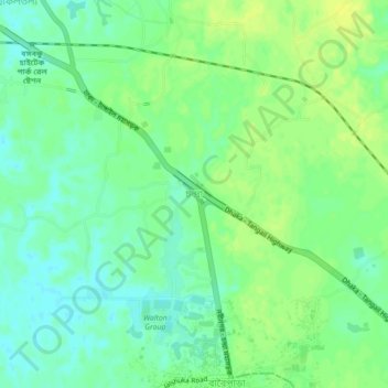 Carte topographique Chandra, altitude, relief