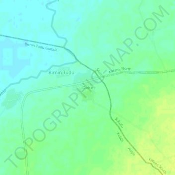 Carte topographique Doke, altitude, relief