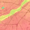 Carte topographique Perrysburg, altitude, relief