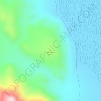 Carte topographique Cerro Áspero, altitude, relief