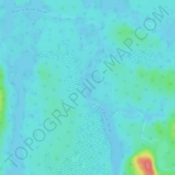 Carte topographique Lac Brûle-Neige, altitude, relief