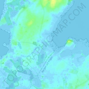 Carte topographique Tribbevitz, altitude, relief