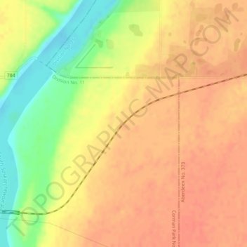 Carte topographique Clarkboro, altitude, relief