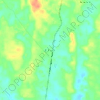 Carte topographique El Paujil, altitude, relief