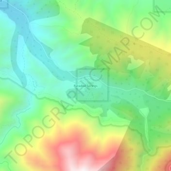 Carte topographique Paradise Springs, altitude, relief