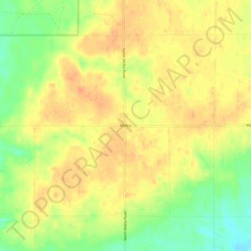 Carte topographique Melita, altitude, relief