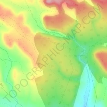 Carte topographique Los Palancares, altitude, relief