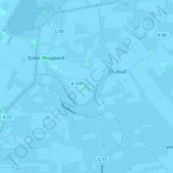 Carte topographique Bollhaus, altitude, relief