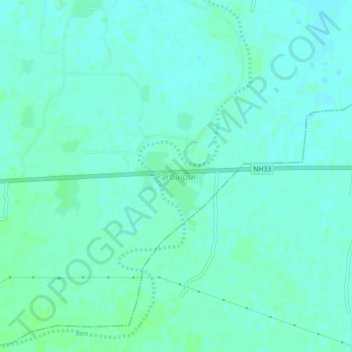 Carte topographique Parbalpur, altitude, relief