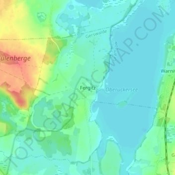 Carte topographique Fergitz, altitude, relief
