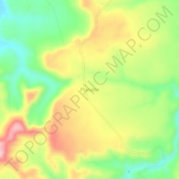 Carte topographique Planalto, altitude, relief