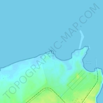 Carte topographique Faro Punta La Lata, altitude, relief