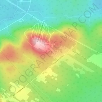 Carte topographique Central Hainesville, altitude, relief